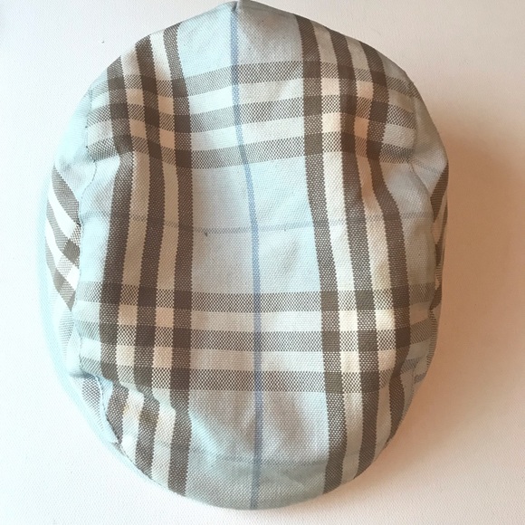 Burberry Light Blue and Tan Plaid Cap - Picture 1 of 8